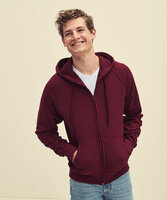 Lightweight hooded sweatshirt jacket