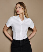 Women's corporate Oxford blouse short-sleeved (tailored fit)