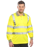 Portwest Hi-Vis Long Sleeve Polo Shirt