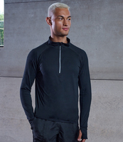 Tombo Long Sleeve Zip Neck Performance Top