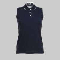 Kustom Kit Ladies Proactive Sleeveless Cotton Piqué Polo Shirt