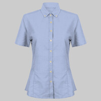 Henbury Ladies Modern Short Sleeve Regular Fit Oxford Shirt